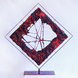 The sculpture " The Mouth of Etna " E Version is the first works of art for colour blindness. Made by Cesare Catania in silicon, acrylic and steel.