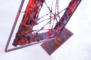 The sculpture " The Mouth of Etna " E Version is the first works of art for colour blindness. Made by Cesare Catania in silicon, acrylic and steel.