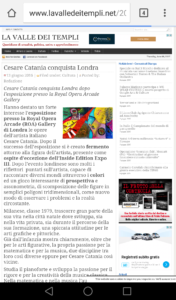 Cesare Catania espone a Londra e conquista la critica internazionale