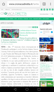 Cesare Catania partecipa alla biennale di Montecarlo 2017