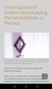 Cesare Catania exhibition in Monaco. The first contemporary artwork for colourblind peolple