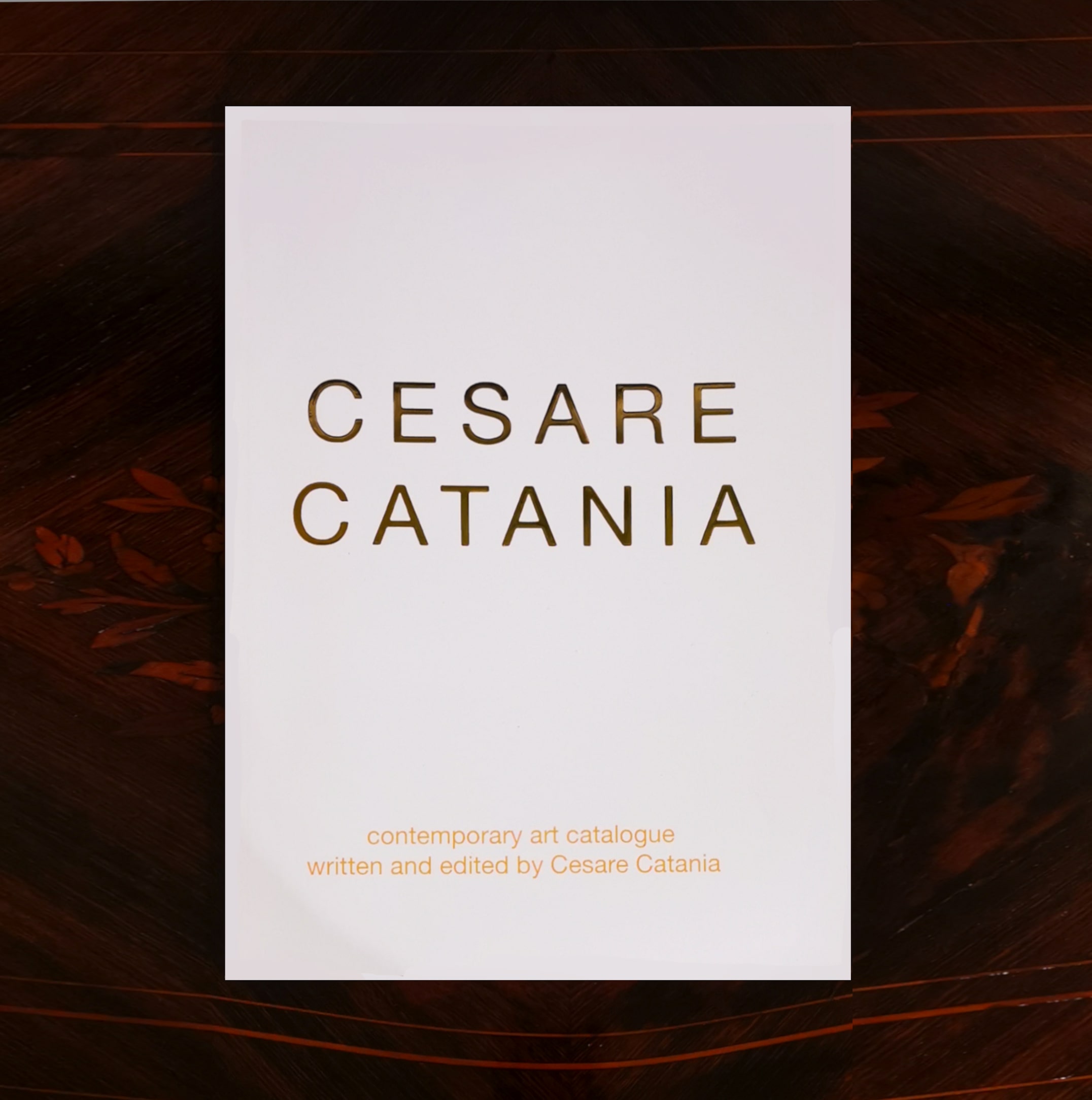 Книга современного искусства, содержащая работы Чезаре Катании и подписанная автором.