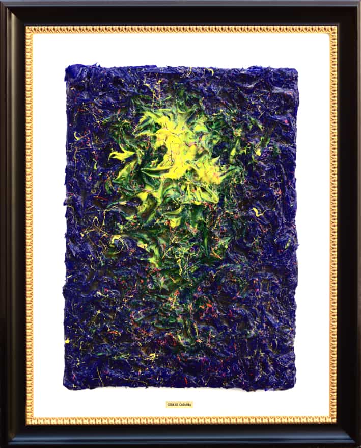 Il Taglio (D Version) – Ricoperto con Polvere di Diamanti – Quadro Scultura – Originale (Opera Unica)