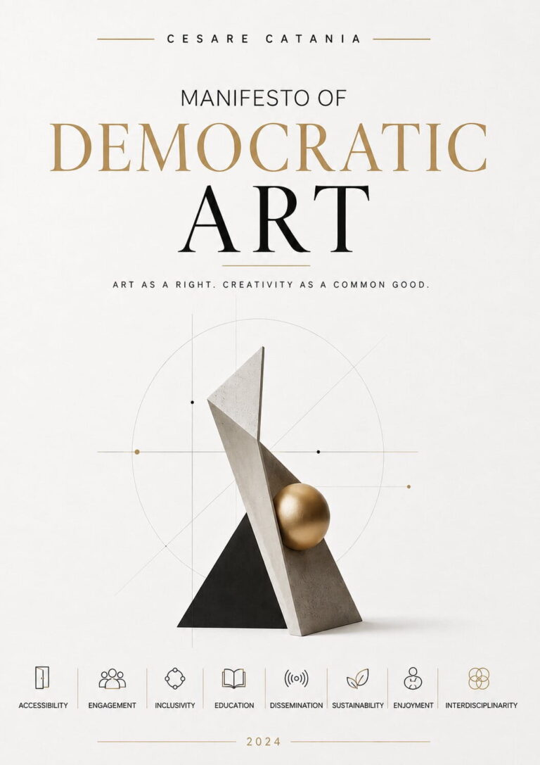 Copertina ufficiale del Manifesto di Arte Democratica di Cesare Catania pubblicato nel 2024.